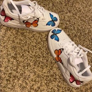 Air Force 1 customized with butterflies